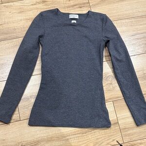 Aritzia Gray Long Sleeve Top